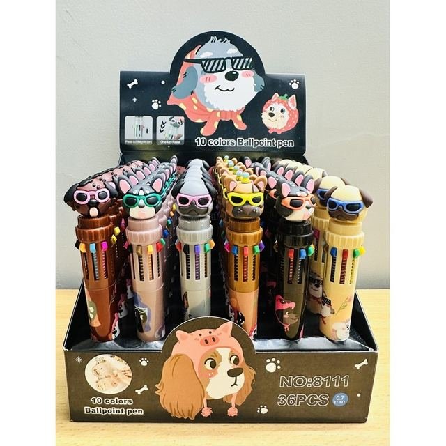 10-Colour Pen (Cute Dog) — Pens wholesale, item #0018