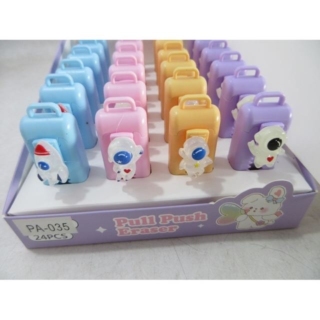 Push Pull Eraser (Spaceman) — Erasers & Sharpeners wholesale, item #0081