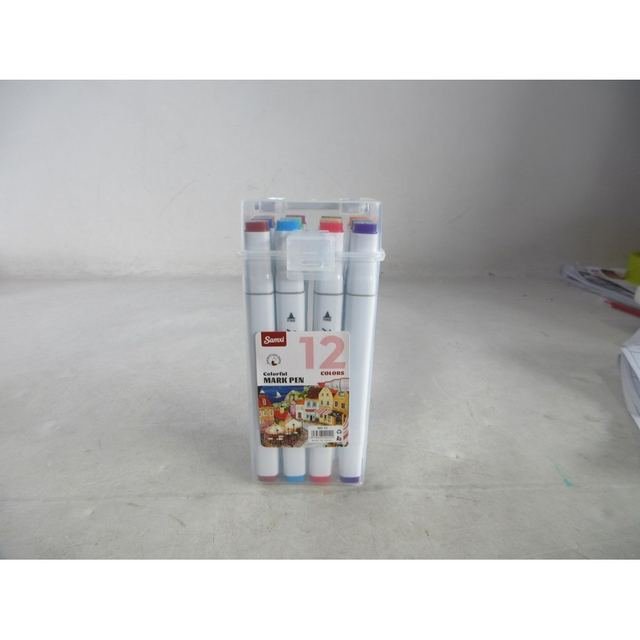 Acrylic Markers, Dual Tip (12 Colours) — Markers & Highlighters wholesale, item #0222
